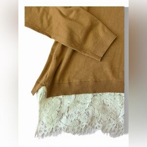 Adrianna Papell Brown and White Layered Jacket
